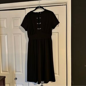 Disturba Black Chain Detail Dress